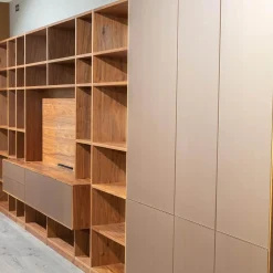 Regalwand PU 30 Puro Style Astnuss Massiv Natur Geölt