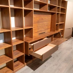 Regalwand PU 30 Puro Style Astnuss Massiv Natur Geölt