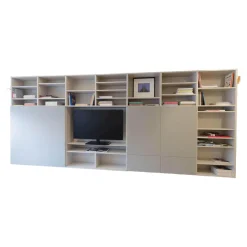 Regalwand Studimo Lack Greige 08 Mattglas Optiwhite