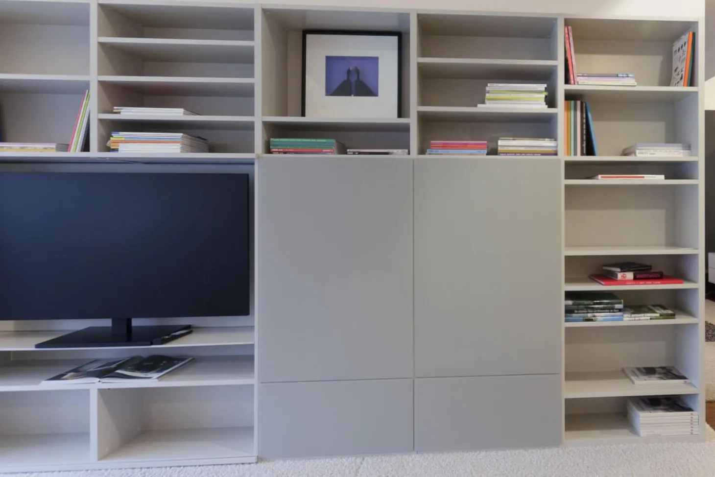 Regalwand Studimo Lack Greige 08 Mattglas Optiwhite