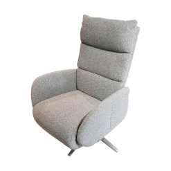 Relaxsessel 7803 26 U Stoff 24 Q2 Emotion Vulkan Grau Sternfuß Edelstahloptik Mit Kopfteilverstellung Motorisch