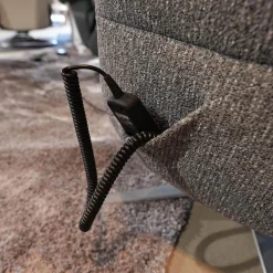 Relaxsessel 7803 26 U Stoff 24 Q2 Emotion Vulkan Grau Sternfuß Edelstahloptik Mit Kopfteilverstellung Motorisch