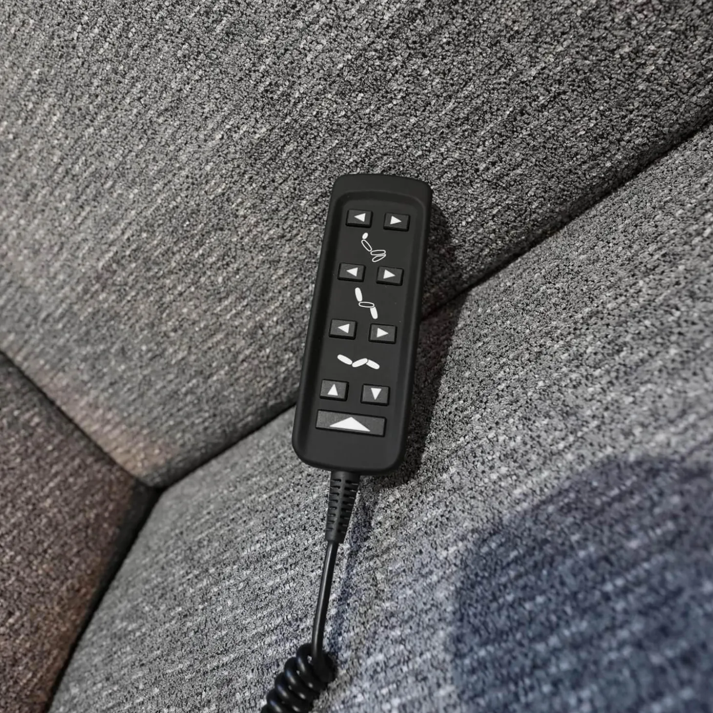 Relaxsessel 7803 26 U Stoff 24 Q2 Emotion Vulkan Grau Sternfuß Edelstahloptik Mit Kopfteilverstellung Motorisch