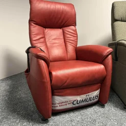 Relaxsessel 7068 Cumulus Mini Leder 27 Eleganza Campari Rot Mit Elektrischer Verstellung Inklusive Akku