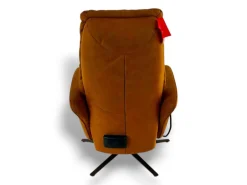 Relaxsessel 7358 Easy Swing S Stoff Microfaser Nevada Cognac Braun Sternfuß Bronze Pulverbeschichtet