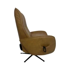 Relaxsessel 7928 Easyswing M Longlife Leder Eleganza Mais Braun Sternfuß Edelstahloptik Drehbar