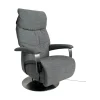 Relaxsessel 7050 Easyswing M Stoff Leeds Platin Grau Fuß Teller Edelstahloptik Mit Elektrischer Kopfteilverstellung