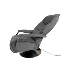 Relaxsessel 7050 Easyswing M Stoff Leeds Platin Grau Fuß Teller Edelstahloptik Mit Elektrischer Kopfteilverstellung
