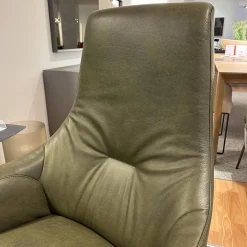 Relaxsessel 683 Haily Lift Up Leder Polo 1102 Grün 5 Stern Fuß Stahl Schwarz Mit Aufstehhilfe