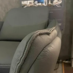 Relax-Sessel 7169 Leder 24 Longlife Rustica Azuro Sternfuß Anthrazit