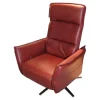 Relaxsessel 9066 Leder J Mercury Rot mit Verstellfunktion