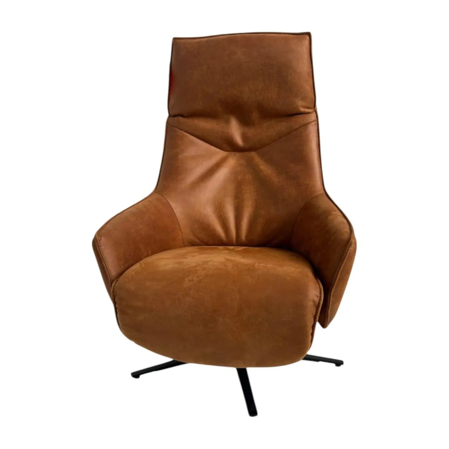 Relaxsessel 7162 S Lounger Stoff 13 Nevada Cognac Braun Sternfuß Schwarz Inklusive Aufstehhilfe