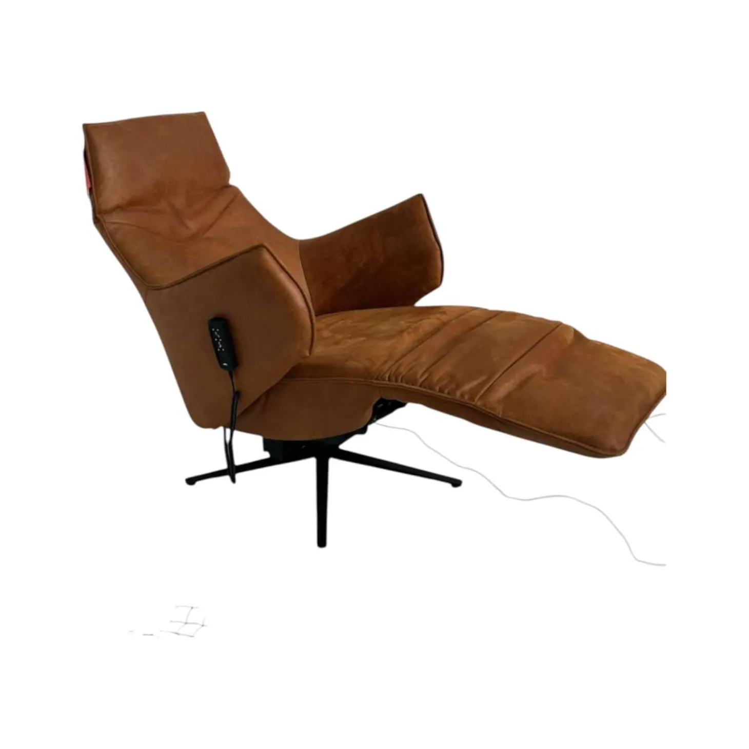Relaxsessel 7162 S Lounger Stoff 13 Nevada Cognac Braun Sternfuß Schwarz Inklusive Aufstehhilfe