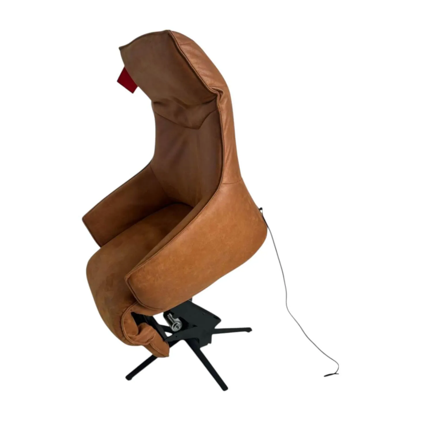 Relaxsessel 7162 S Lounger Stoff 13 Nevada Cognac Braun Sternfuß Schwarz Inklusive Aufstehhilfe