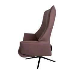Relaxsessel 7911 S Lounger M Leder 27 Leonessa Lachs Braun Sternfuß Anthrazit Pulverbeschichtet Drehbar