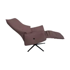 Relaxsessel 7911 S Lounger M Leder 27 Leonessa Lachs Braun Sternfuß Anthrazit Pulverbeschichtet Drehbar