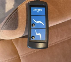 Relaxsessel 7568 Stoff Nougat Braun mit motorischer Verstellung