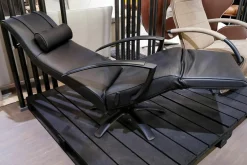 Relaxsessel Brainbuilder Mono-Move Medi Leder Celia Nero Schwarz Gestell Schwarz