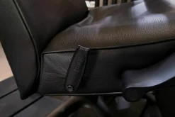 Relaxsessel Brainbuilder Mono-Move Medi Leder Celia Nero Schwarz Gestell Schwarz