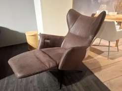 Relaxsessel Clemens Leder Relax 123 Espresso Braun mit Verstellfunktion
