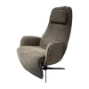 Relaxsessel Cosy Ghost JR 7790 Stoff Giada C096 3 Blau Grau Meliert 4 Sternfuß Gewellt Matt Schwarz Lackiert