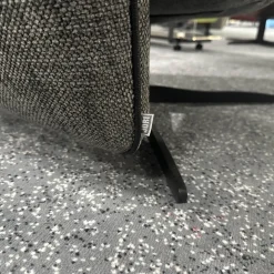 Relaxsessel Cosy Ghost JR 7790 Stoff Giada C096 3 Blau Grau Meliert 4 Sternfuß Gewellt Matt Schwarz Lackiert