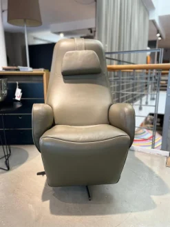 Relaxsessel Cosy Ghost Leder Lipano Olivia Braun grün mit Verstellfunktion