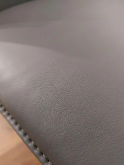 Relaxsessel Cumurex 7916 Leder Longlife Aqua Grau Blau Sternfuß Stahl Anthrazit Mit Manuellen Verstellungen