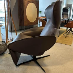 Relaxsessel Daydreamer JR 7450 Leder Lipando Fondente Braun 4 Stern Fuß Gewellt Schwarz Stufenlos Verstellbar