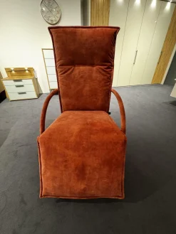 Relaxsessel Fino Soft 291101 Leder Blush E1953 Rundrohrgestell Hochglanz