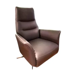 Relaxsessel Global Trona S Leder WM Antraciet Anthrazit Kreuzfuß Chrom