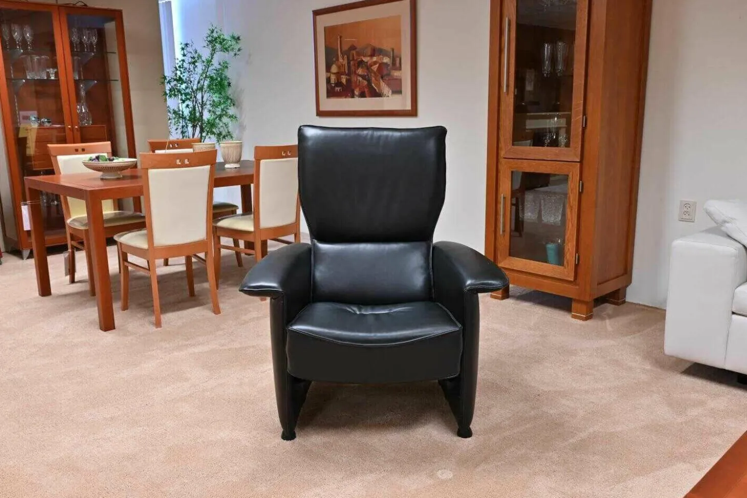 Relaxsessel Leder Sattle Schwarz