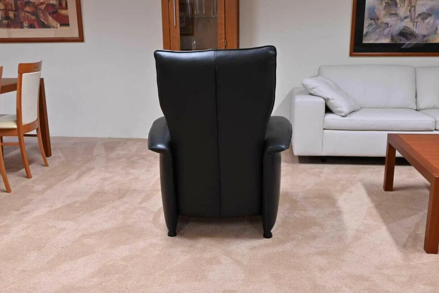 Relaxsessel Leder Sattle Schwarz