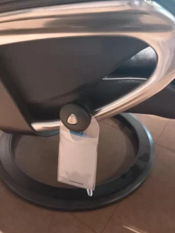 Relaxsessel Magic S Leder Noblesse Black Schwarz Gestell Signature Holz Schwarz Metall Matt Inklusive Hocker