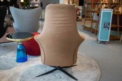 Relaxsessel Marvin Leder Country Ton Hellbraun Gestell Schwarz