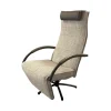Relaxsessel Mensana JR 7260 Mono Move Medi Stoff Dodo C0207 Creme Hellgrau Meliert 5 Sternfuß Dunkelgrau Lackiert
