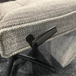 Relaxsessel Mensana JR 7260 Mono Move Medi Stoff Dodo C0207 Creme Hellgrau Meliert 5 Sternfuß Dunkelgrau Lackiert