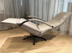 Relaxsessel Mensana Leder Lolita Alberto Braun Grau mit Verstellfunktion