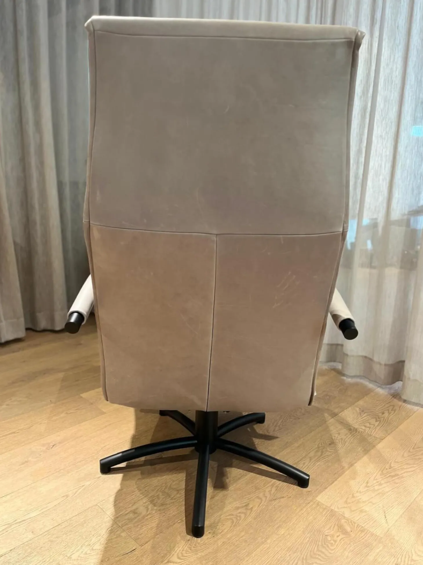 Relaxsessel Mensana Leder Lolita Alberto Braun Grau mit Verstellfunktion