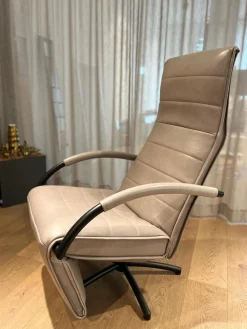 Relaxsessel Mensana Leder Lolita Alberto Braun Grau mit Verstellfunktion