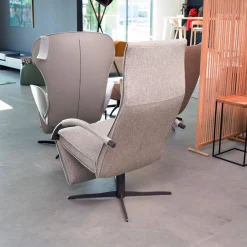 Relaxsessel Mensana Medi Mono-Move Stoff Vivid 05 Beige Füße Bronze mit Verstellung