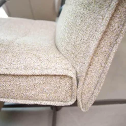 Relaxsessel Mensana Medi Mono-Move Stoff Vivid 05 Beige Füße Bronze mit Verstellung