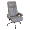 Relaxsessel Metro Home Office Leder Paloma Silver Grey Base Mit Hoher Rückenlehne