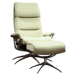Relaxsessel Mit Hocker Tokyo Stoff Calido 579 Light Green HellgrĂŒn Gestell Star 40 Alu