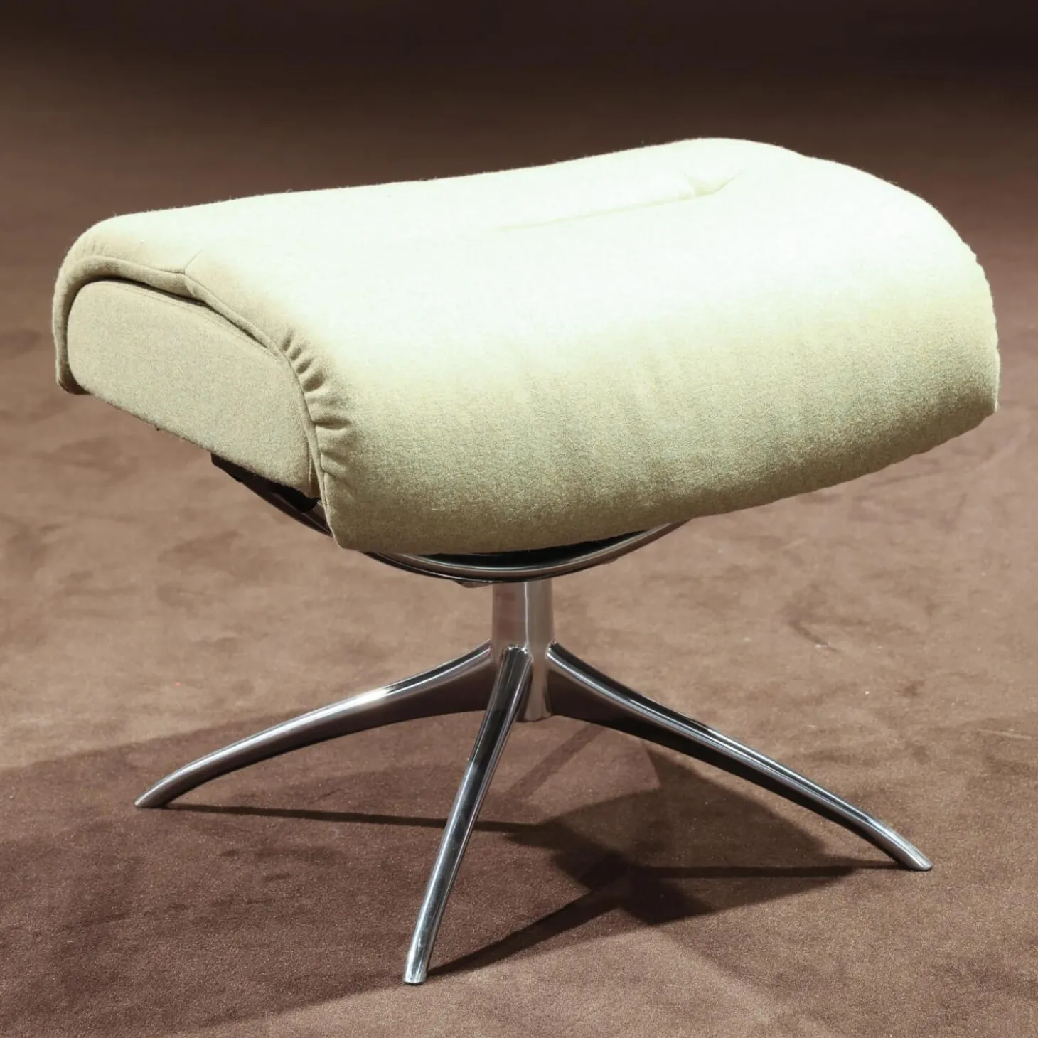 Relaxsessel Mit Hocker Tokyo Stoff Calido 579 Light Green Hellgrün Gestell Star 40 Alu