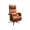 Relaxsessel Mondo Casio R Leder Texas Cognac Braun Sternfuß Pulverbeschichtet Schwarz