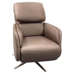 Relaxsessel Montreal Bezug Leder Dea 1281 Anthrazit Sternfuß Aluminium Matt Inklusive Akku