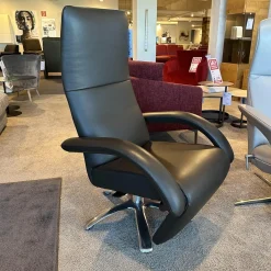 Relaxsessel Multi-Move Mini Yoga Leder Konia Bronzo Armlehne Mit Leder Bezogen gestell 5-Sternfuß Ellips Alu Chrom