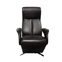 Relaxsessel Multi-Move Symphony Leder Lipano Fondente Schwarz 4-Sternfuß Alu Schwarz
