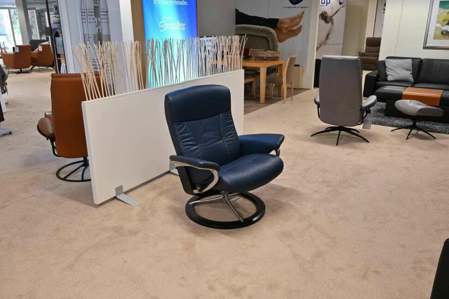 Relaxsessel President Large Leder Paloma Oxford Blue